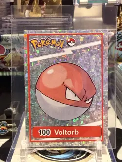 Pokemon Pokedex Nico Sticker #100 Voltorb Holo Vintage Rare CO 13W - Image 1