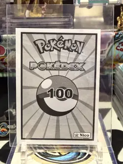 Pokemon Pokedex Nico Sticker #100 Voltorb Holo Vintage Rare CO 13W - Image 2