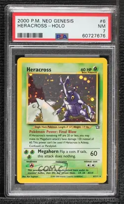 Heracross Holo Pokemon Neo Genesis PSA 7 2000 - Image 1