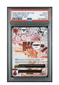 Honesty Impact Manga Event OP11-018 A Fist of Divine Speed One Piece TCG PSA 10 - Image 1