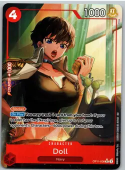 Doll Alternate Art OP11-008 Rare A Fist of Divine Speed One Piece NM - Image 1