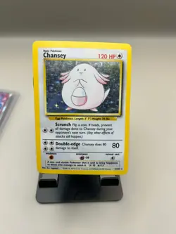 Chansey 003/102 Base Set Holo Rare Pokemon Card Vintage - Image 1