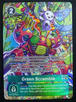 Green Scramble LM-030 Promo Foil - Digimon Card #303 - Image 1