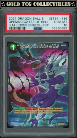PSA 10 ⭐ Opening the Gates of Hell SPR Cross Spirits Card DBS DBZ Z Heroes - Image 1