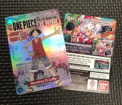 DAMAGED One Piece Monkey D. Luffy US Voyage College Basketball US Voyage Card - Image 1