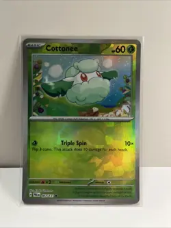 Pokemon TCG Cottonee Card 007/131 Masterball Holo Prismatic Evolutions - Image 1