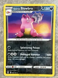 Galarian Slowbro 092/163 Pokemon TCG Card Battle Styles Reverse Holo (Near Mint) - Image 1