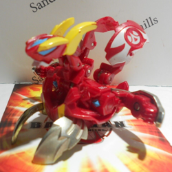 Bakugan Gren Dragaon Red Pyrus BakuTech 590G & matching card - Image 1