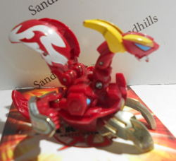 Bakugan Gren Dragaon Red Pyrus BakuTech 590G & matching card - Image 2