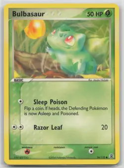 Pokemon Card Bulbasaur - 054/112 Common FireRed & LeafGreen 54/112 - Image 1