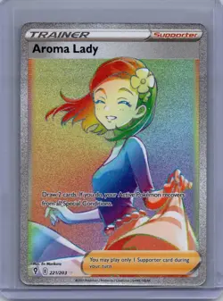 Aroma Lady 221/203 Pokemon TCG Evolving Skies Sword & Shield Secret Rare Card NM - Image 1