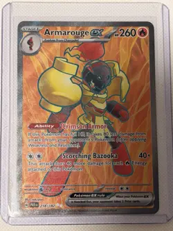 Armarouge ex 218/182 2023 Pokemon SV Paradox Rift Full Art NM Card - Image 1