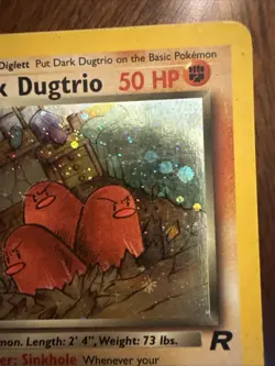 Pokemon Dark Dugtrio TCG 6/82 Rare Holo Team Rocket Vintage - LP/NM Pokemon Card - Image 3