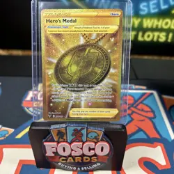 Hero's Medal 201/185 SWSH Vivid Voltage Secret Rare Pokemon - NM - Image 2