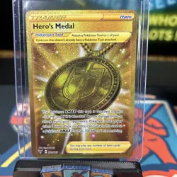 Hero's Medal 201/185 SWSH Vivid Voltage Secret Rare Pokemon - NM - Image 3