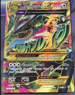 2015 Pokemon Mega Rayquaza EX Full Art 98/98 XY Ancient Origins NM Condition - Image 1