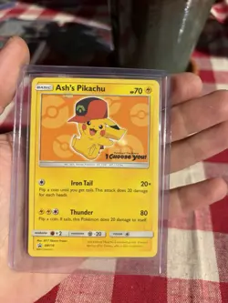 Ash's Pikachu SM110 Sun & Moon Black Star Promo I CHOOSE YOU! Pokemon 2017 - Image 3