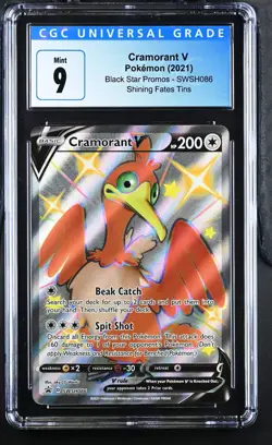 Pokemon! CGC 9 Cramorant V SWSH086 - Promo - Shining Fates - Mint - Image 1