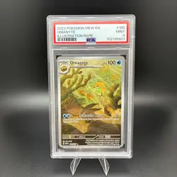 2023 Pokemon 151 Omanyte FULL ART ILLUSTRATION RARE 180/165 PSA 9 MINT - Image 1