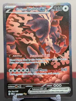 Pokemon Bloodmoon Ursaluna ex #168/131 English Prismatic Evolutions - Image 1