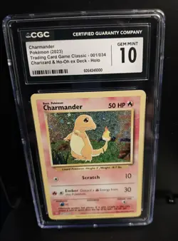 Pokemon 2023 Charmander 001/034 Classic Holo Card CGC Gem Mint 10 - Image 1