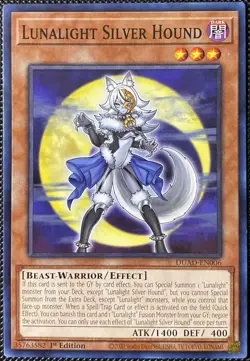 Lunalight Silver Hound DUAD-EN006 Duelist's Advance 1st Edition - Yugioh Card - Image 1