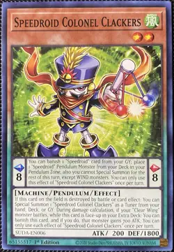 Speedroid Colonel Clackers SUDA-EN006 Supreme Darkness 1st Ed - Yugioh Card - Image 1
