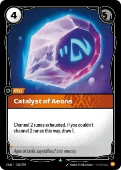1x Catalyst of Aeons - 138/298 - Uncommon Light Play Riftbound TCG: Origins Rift - Image 1