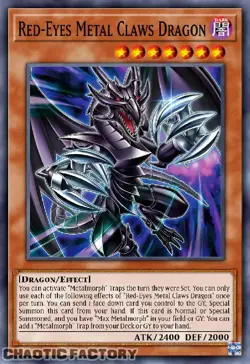 YUGIOH ALIN-EN025 Red-Eyes Metal Claws Dragon Super Rare 1st Edition NM - Image 1