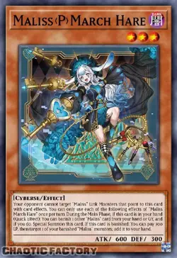 YUGIOH ALIN-EN023 Maliss P March Hare Secret Rare 1st Edition NM - Image 1