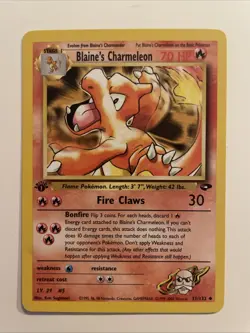 Pokemon TCG Blaine's Charmeleon Gym Challenge 31/132, 1st Edition Uncommon Card - Image 1
