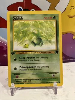 Oddish 63/82 Pokemon 2000 Team Rocket 1st Edition - LP - Image 1