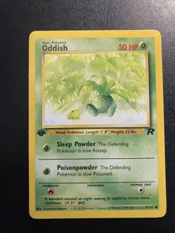 ODDISH - First Edition Team Rocket - 63/82 - WOTC Pokemon Card - NM!! - Image 1