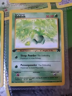 Pokemon TCG Oddish Team Rocket 63 Regular 1st Edition Common - Image 1
