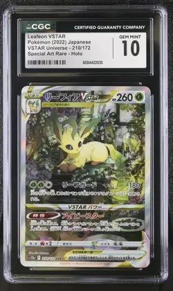 LEAFEON VSTAR Special Art Rare Pokemon Japan VSTAR Universe #210 CGC 10 GEM MINT - Image 1