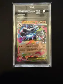 Pokemon TCG Mega Charizard X ex 013/094 Me02: Phantasmal Flames Holo - TAG 9 - Image 4