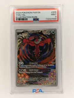 Yveltal 205/182 Illustration Rare Pokemon Paradox Rift SV04 PSA 9 MINT - Image 1