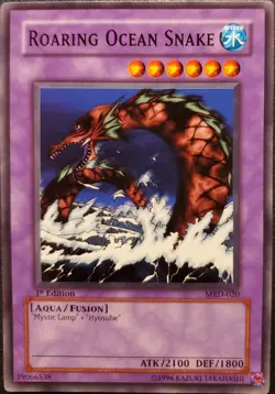 Yugioh! Roaring Ocean Snake Metal Raiders MRD-020 - 1st Ed - Vintage 2002 - Image 1