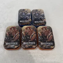One Piece Mini Tin Set Vol 2 . LOT OF 5 TS-02 OP-13 | Factory Sealed | Bandai - Image 1
