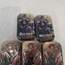 One Piece Mini Tin Set Vol 2 . LOT OF 5 TS-02 OP-13 | Factory Sealed | Bandai - Image 2