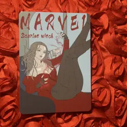 Scarlet Witch COMIC HERO TRIO OOTD Goddess ACG Waifu Holo Girl Card Hot - Image 4