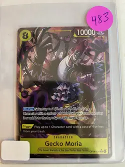 Gecko Moria SR Alt Art OP14-104 The Azure Sea’s Seven English One Piece NEW! - Image 3