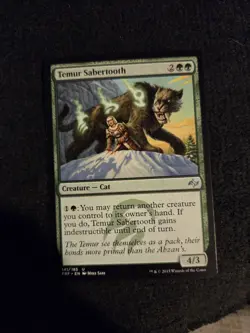 Temur Sabertooth Fate Reforged NM Green Uncommon MAGIC GATHERING CARD - Image 1