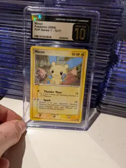 (POP 15) CGC 10 PRISTINE Minun POP Series 1 12/17 2004 Pokemon Card - Image 2