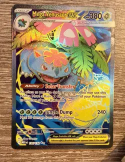 Mega Venusaur EX 155/132 Mega Evolution Full Art Card NM/M Condition - Image 1