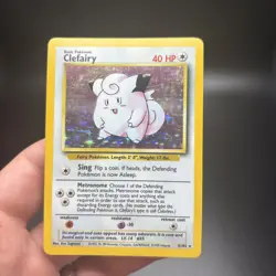 Pokemon TCG Clefairy Base Set Holo Rare Card 5/102 Vintage Near Mint/Light Play - Image 3