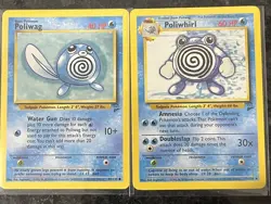 Pokemon Trading Card Game TCG Base Set 2 Poliwag & Poliwhirl 57/130 - 88/130 - Image 1