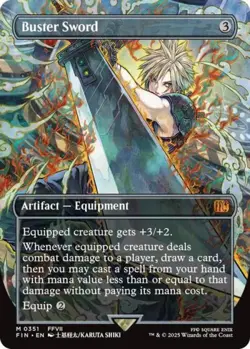 MTG English Buster Sword (Borderless) NM Normal Universes Beyond: FINAL FANTASY - Image 1
