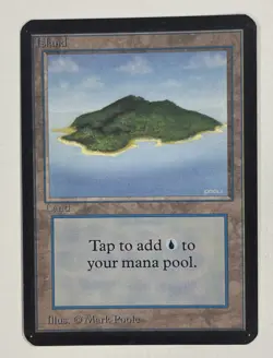 Island Blue Alpha LP Light Play MTG Magic The Gathering A - Image 1