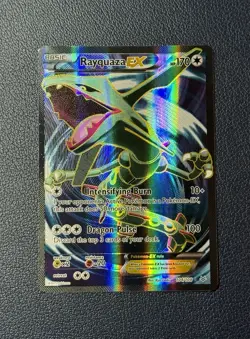 2015 Pokemon Rayquaza EX Full Art Ultra Rare 104/108 XY Roaring Skies NM - Image 1